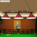 DecorBites™ Industrial Conical Metal Billiard Lamp with Country Club Island Light & Rolled Edge