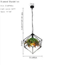 Industrial greenery chandelier black metal pendant light bar decor