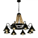 Industrial hemp rope pendant light dining room iron lampshade