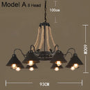 Industrial hemp rope pendant light dining room iron lampshade