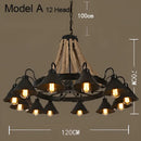 Industrial hemp rope pendant light dining room iron lampshade