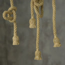Industrial hemp rope pendant light for living room home decor