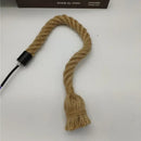 Industrial hemp rope pendant light for living room home decor