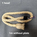 Industrial hemp rope pendant light for living room home decor