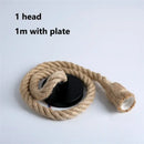 Industrial hemp rope pendant light for living room home decor