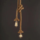 Industrial hemp rope pendant lights kitchen five light edison decor