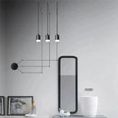 Industrial iron art black geometric pendant light dining room