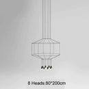 Industrial iron art black geometric pendant light dining room