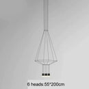 Industrial iron art black geometric pendant light dining room