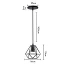 Industrial iron cage pyramid pendant lamp for kitchen dining room