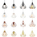 Industrial iron cage pyramid pendant lamp for kitchen dining room