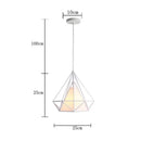 Industrial iron cage pyramid pendant lamp for kitchen dining room