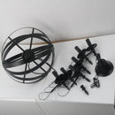 Industrial iron chandelier retro black globe light for living room