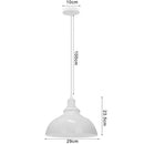 Industrial iron dome pendant light kitchen cafe decor