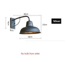 Industrial iron outdoor garden wall lamp for porch or patio