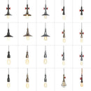 Industrial iron pipe pendant light kitchen black & brass with valve