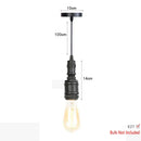 Industrial iron pipe pendant light kitchen black & brass with valve