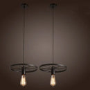 DecorBites™ Industrial Iron Wheel Chandelier for Dining Room, Restaurant, and Cafe