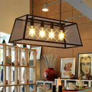 Industrial iron wire mesh island lamp – dining room 5-light pendant