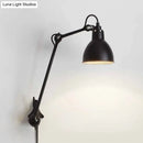 Industrial lime green & black wall lamp – bedroom led sconce