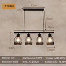 Industrial loft chandelier black metal mesh cage dining room light