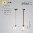 Industrial loft glass pendant light brass trio for dining room