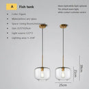 Industrial loft glass pendant light brass trio for dining room