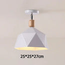 Industrial loft green and wood pendant light kitchen ceiling lamp