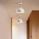 Industrial loft green and wood pendant light kitchen ceiling lamp