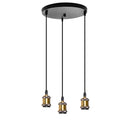 Industrial loft led black and brass pendant light kitchen dining room