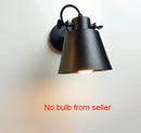 Industrial matte black adjustable edison wall light bedroom sconce
