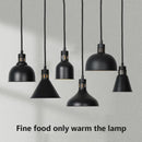 Industrial matte black electric food heat preservation lamp kitchen