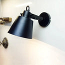Industrial matte black iron loft edison wall light bedroom sconce