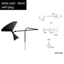 Industrial matte black rotatable wall sconce lamp bedroom