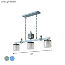 Industrial matte gray dual cylinder parlor island light kitchen pendant