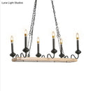 Industrial metal black & gold island pendant – kitchen chandelier