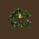Industrial metal ivy leaf pendant light dining room 110v-240v