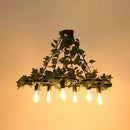 Industrial metal ivy leaf pendant light dining room 110v-240v