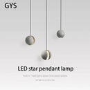 DecorBites™ Cement Chandelier: Industrial Style Pendant Lamp, Retro Modern Decor, 5W Star Fixture