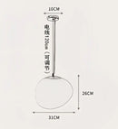 Industrial off-white oval pendant light living room fixture