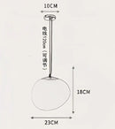 Industrial off-white oval pendant light living room fixture