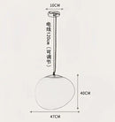 Industrial off-white oval pendant light living room fixture