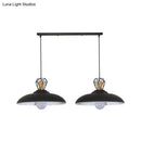 Industrial black metal shade pendant lamp kitchen wireframe light