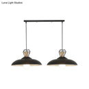 Industrial black metal shade pendant lamp kitchen wireframe light