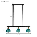 Industrial red yellow blue glass pendant light kitchen island lighting