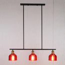 Industrial red yellow blue glass pendant light kitchen island lighting