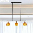 Industrial red yellow blue glass pendant light kitchen island lighting