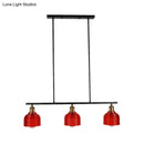 Industrial red yellow blue glass pendant light kitchen island lighting