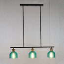 Industrial red yellow blue glass pendant light kitchen island lighting