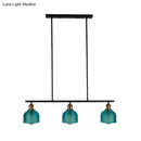 Industrial red yellow blue glass pendant light kitchen island lighting